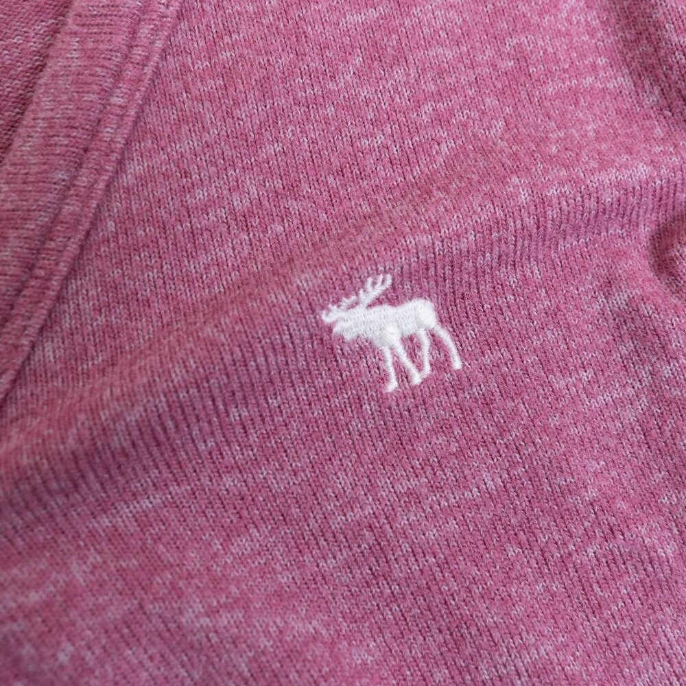 Abercrombie & Fitch Long Sleeve Henley Pink Y2K Embroidered Logo XS - Picture 6 of 11